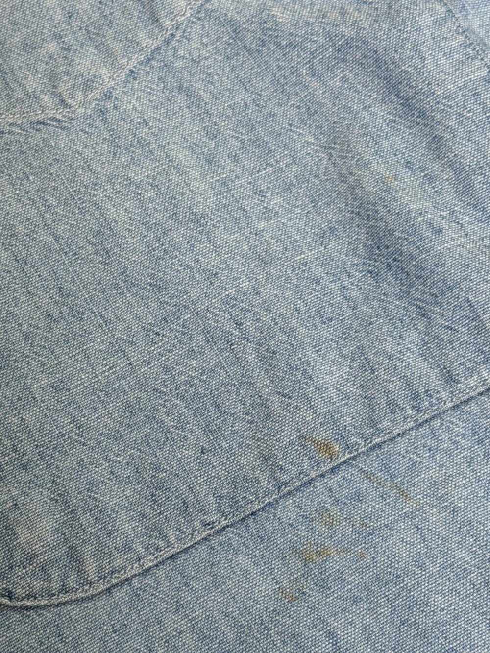 RRL Ralph Lauren Vintage Chambray Cotton Work Shirt XL Men - Picture 12 of 14